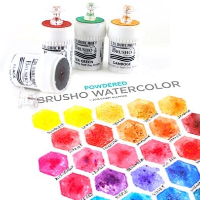 Brusho Powdered Watercolor Chart