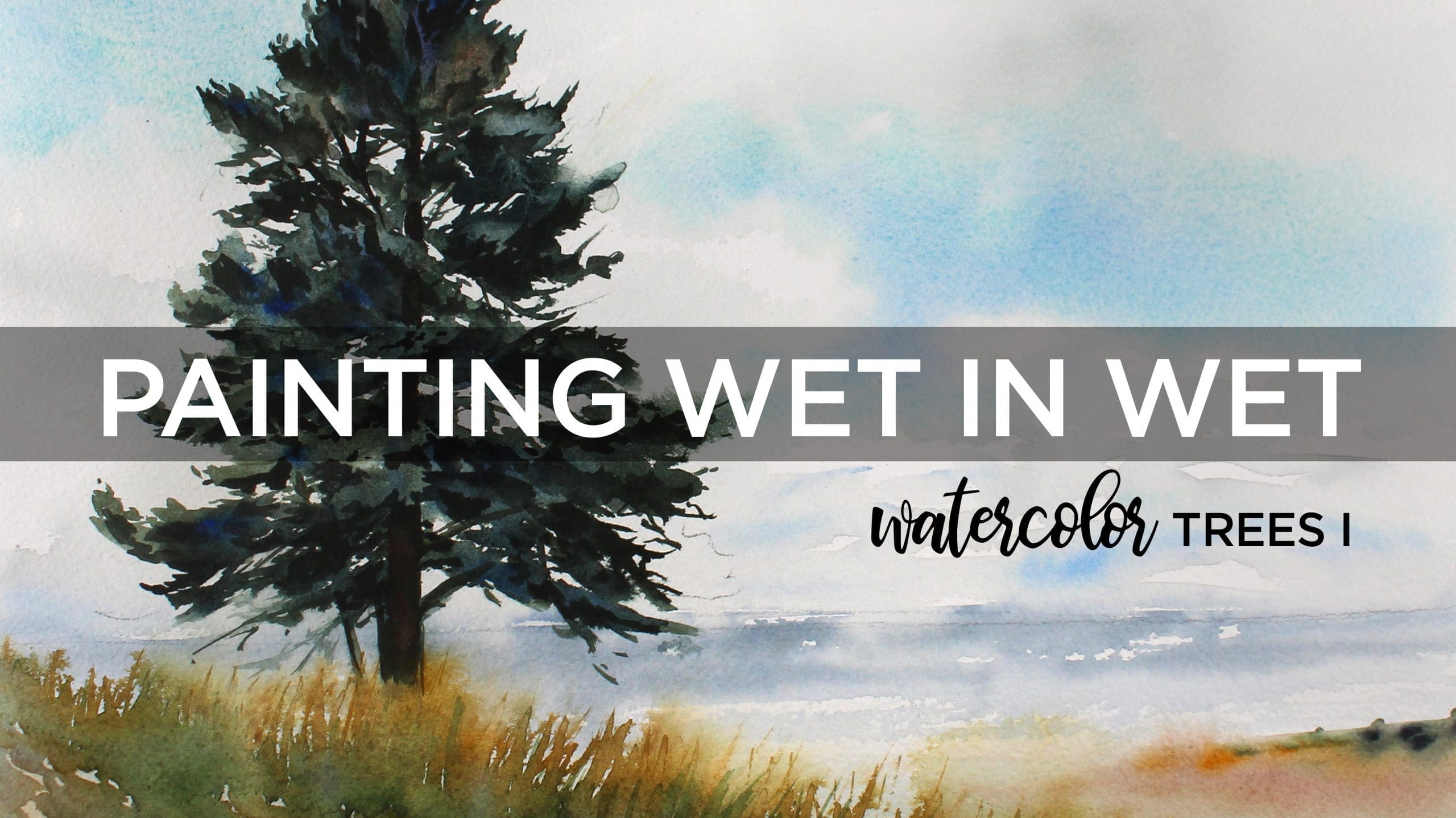 Watercolor Trees I Singles: Wet in Wet