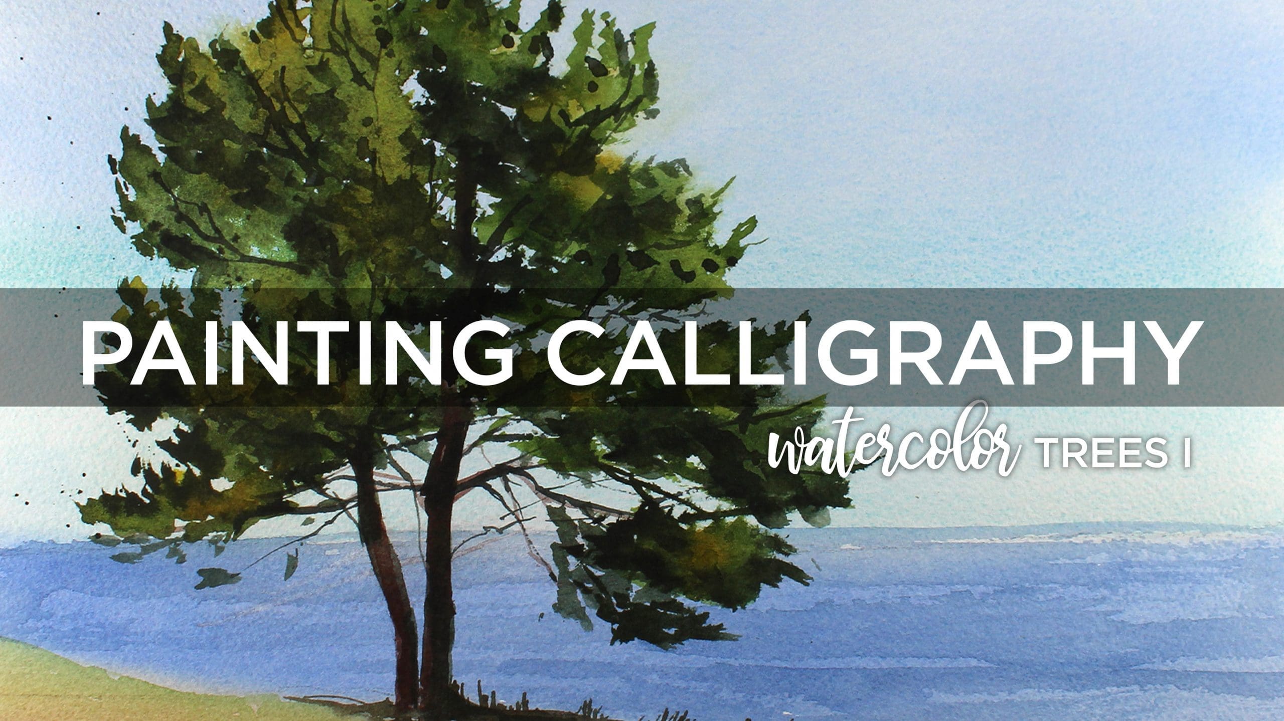Watercolor Trees I Singles: Painting with Calligraphic Marks