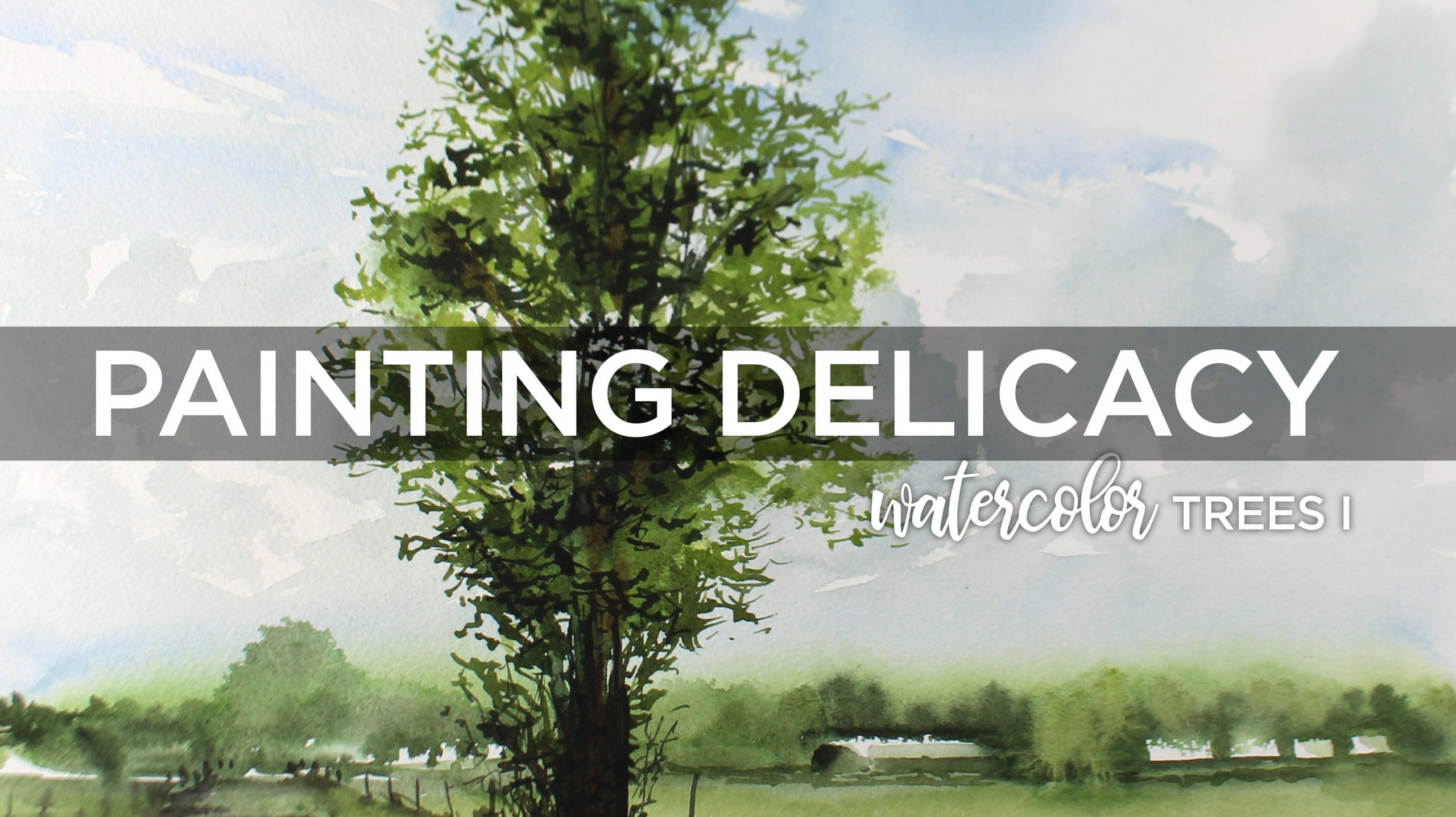 Watercolor Trees I Singles: Painting Delicate Branches