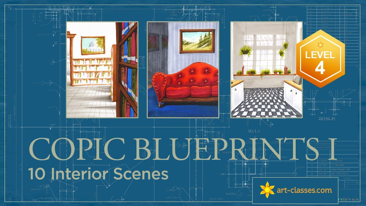 Copic Blueprints I: 10 Interior Scenes