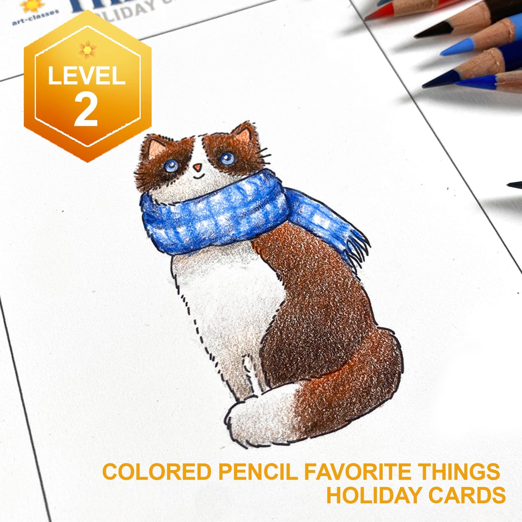 Colored Pencil Favorite Things Holiday Cards - Image 2