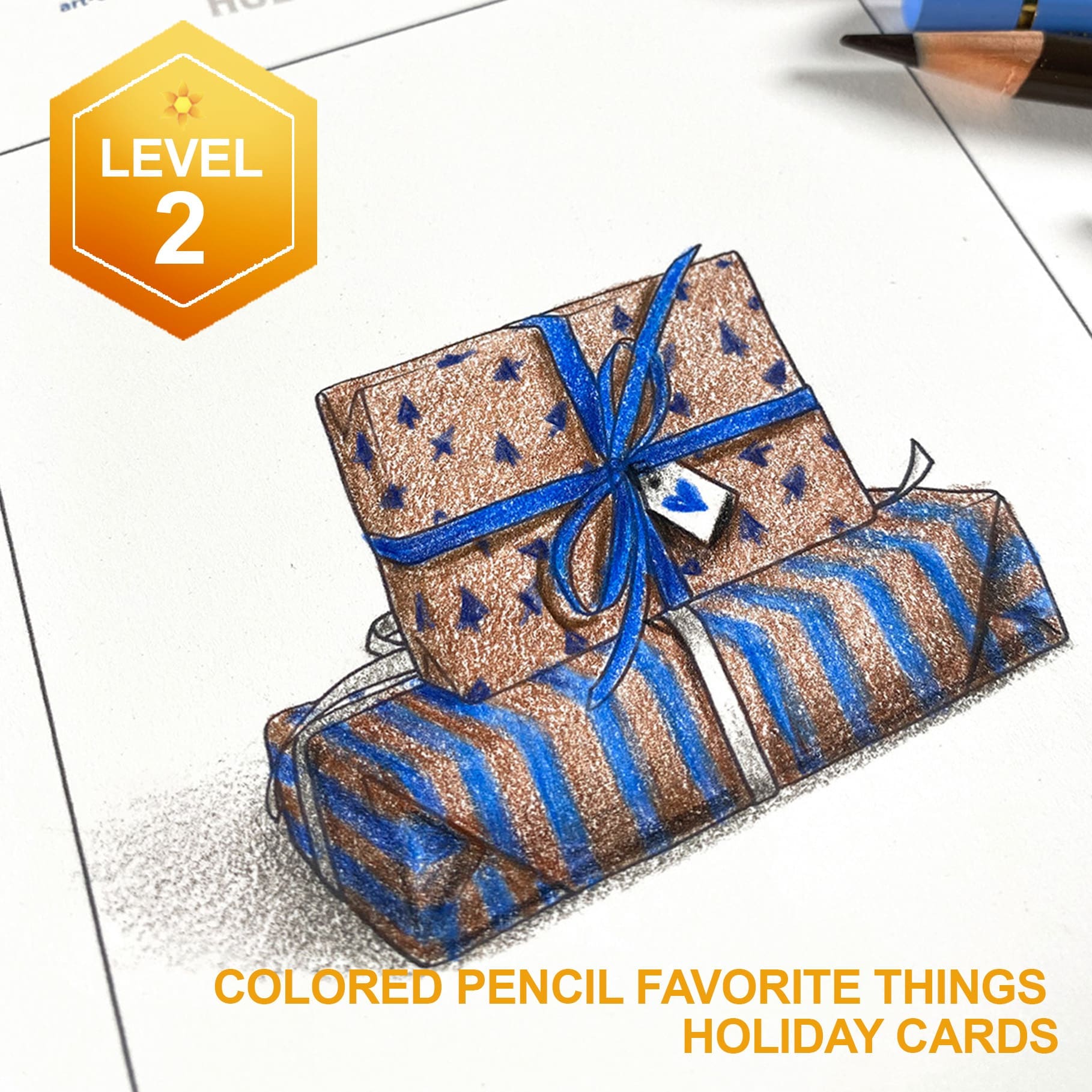 Colored Pencil Favorite Things Holiday Cards - Image 4