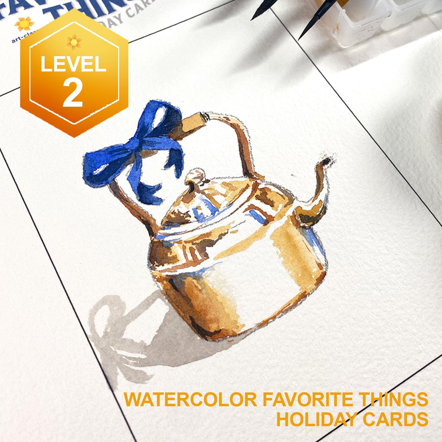 Watercolor Favorite Things Holiday Cards - Image 3