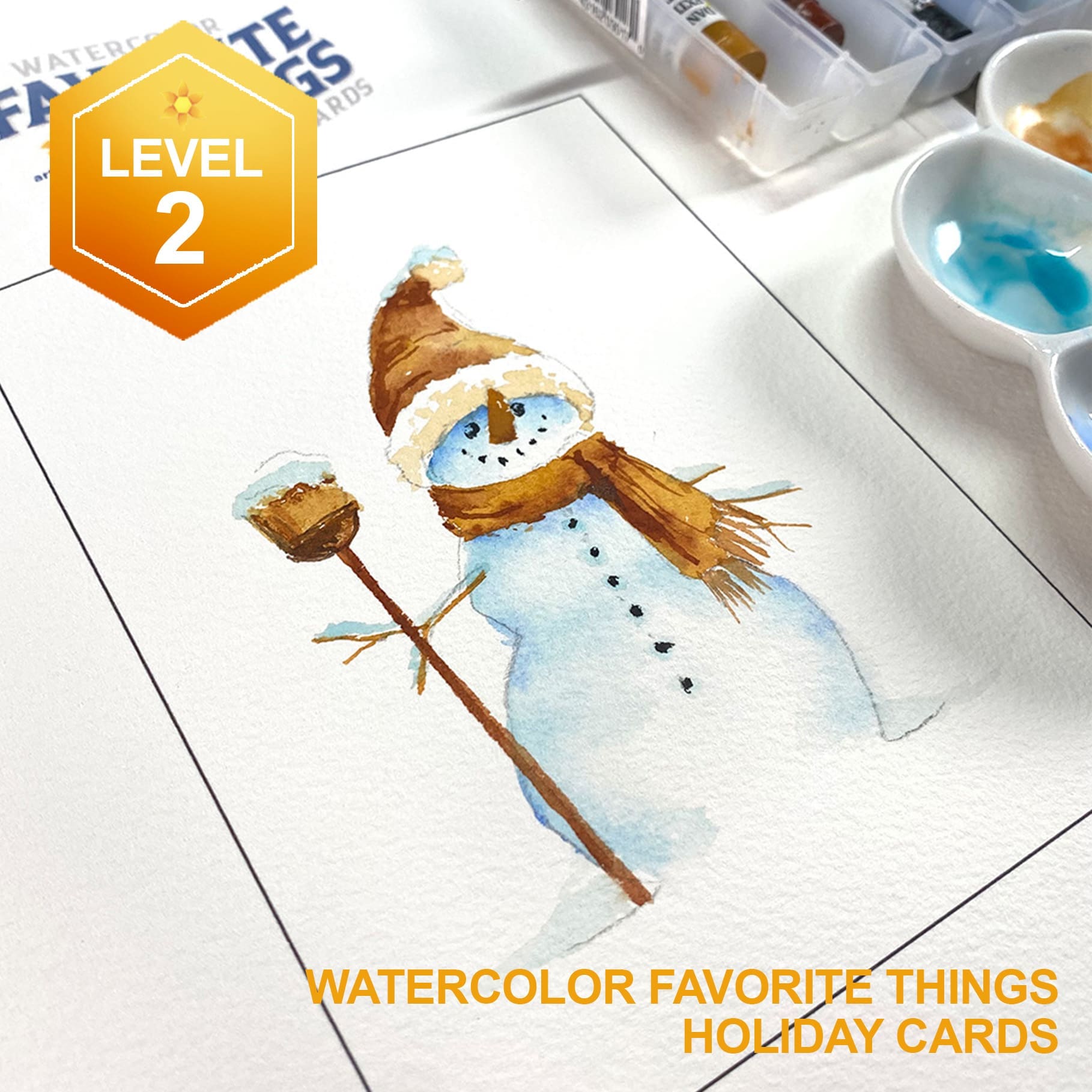 Watercolor Favorite Things Holiday Cards