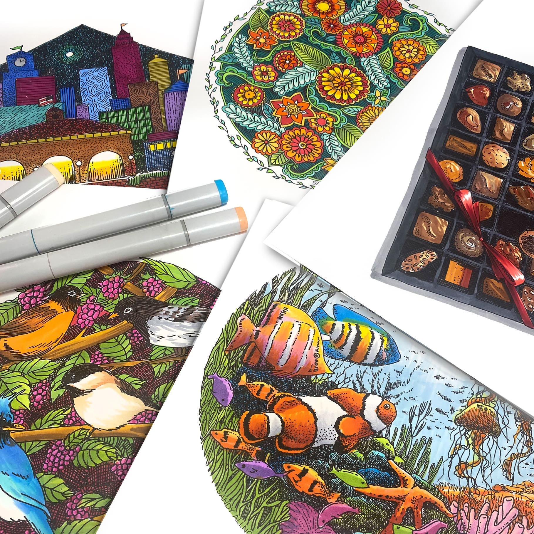 Intricate Sketches Printable Set