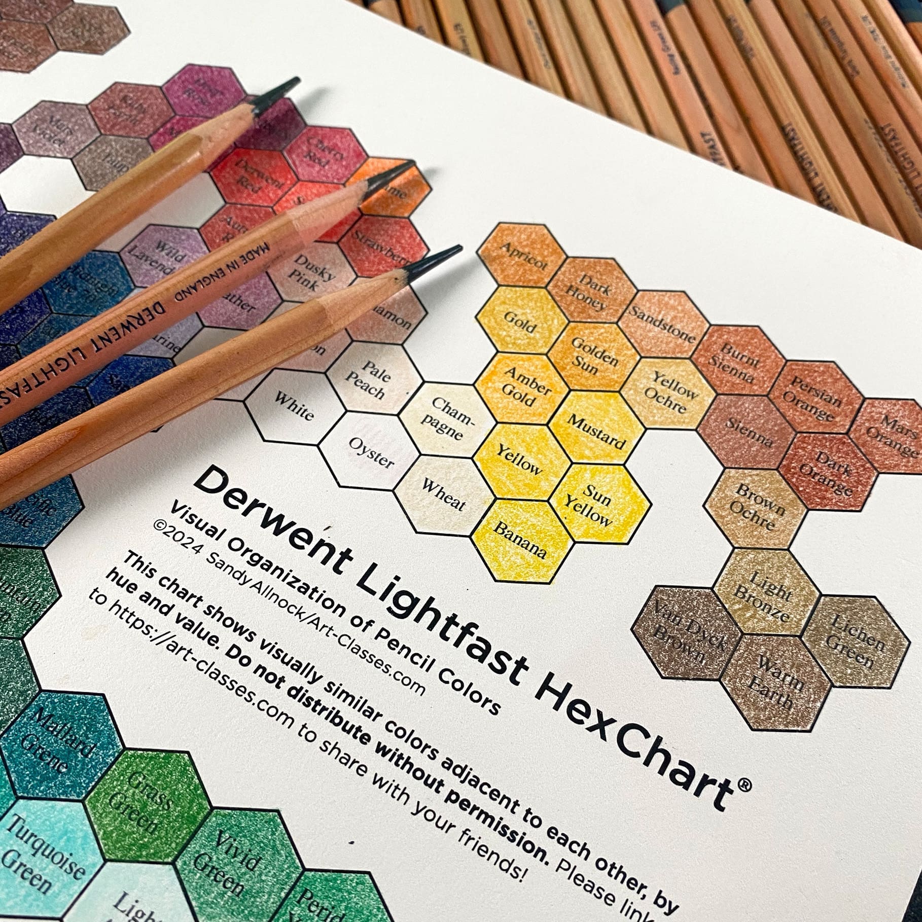 Derwent Lightfast Hex Chart