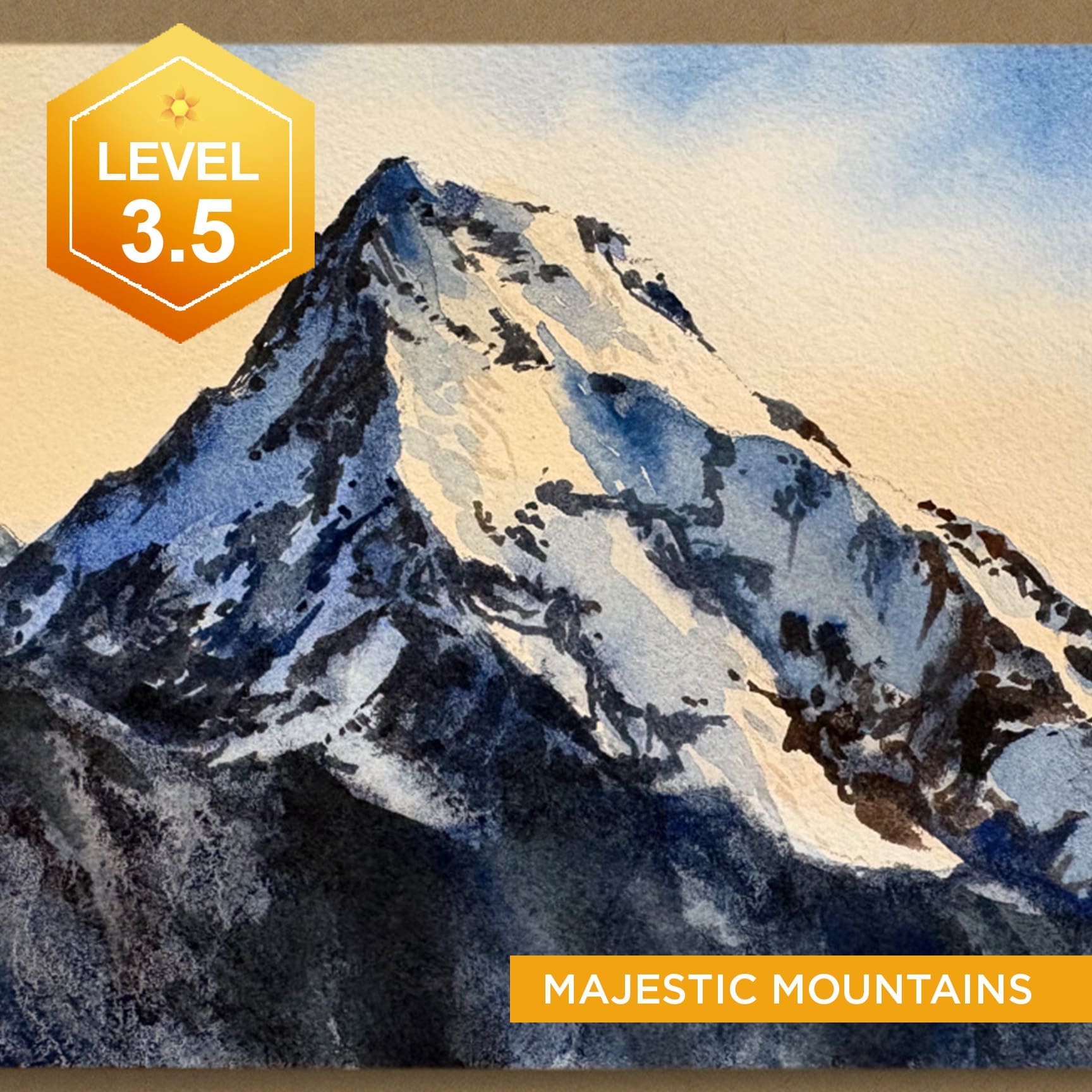 Majestic Mountains in Watercolor