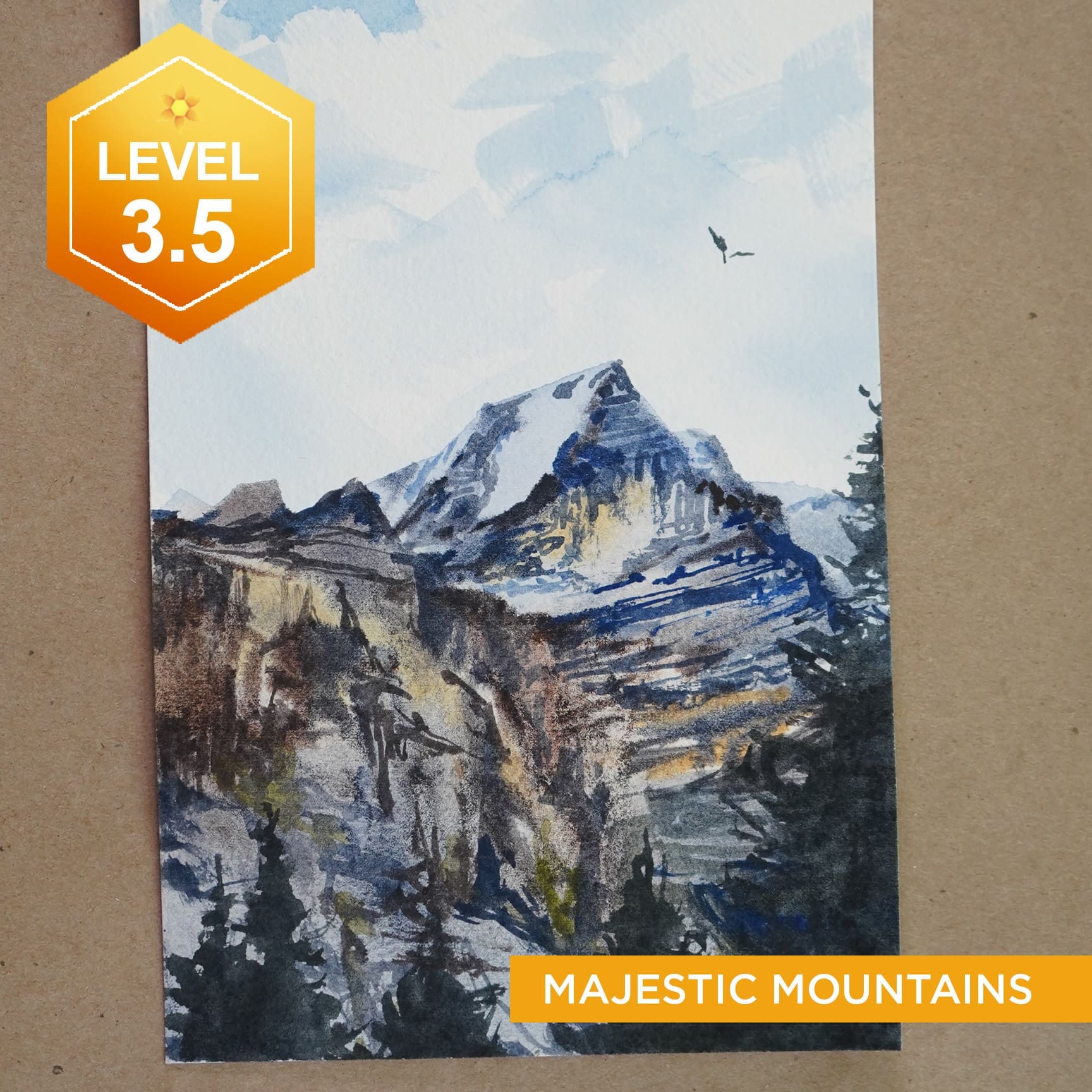 Majestic Mountains in Watercolor - Image 4