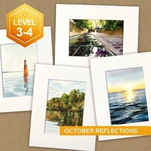 October Reflections in Watercolor